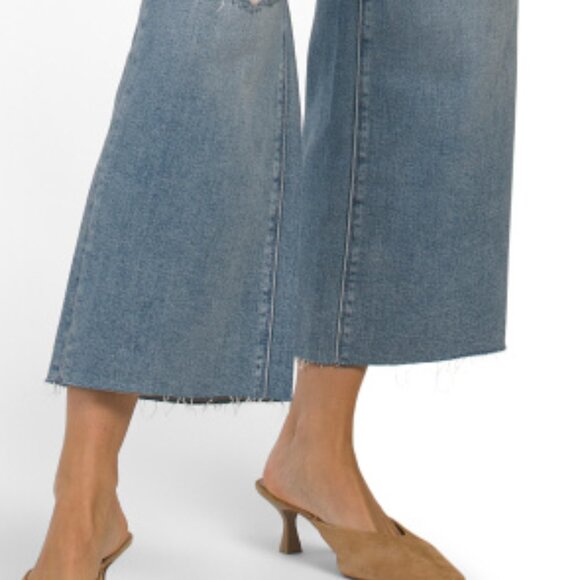 NEW HIDDEN Nori Distressed Wide Leg Cropped Jeans Vintage FOR WOMEN 166mn - Picture 3 of 5